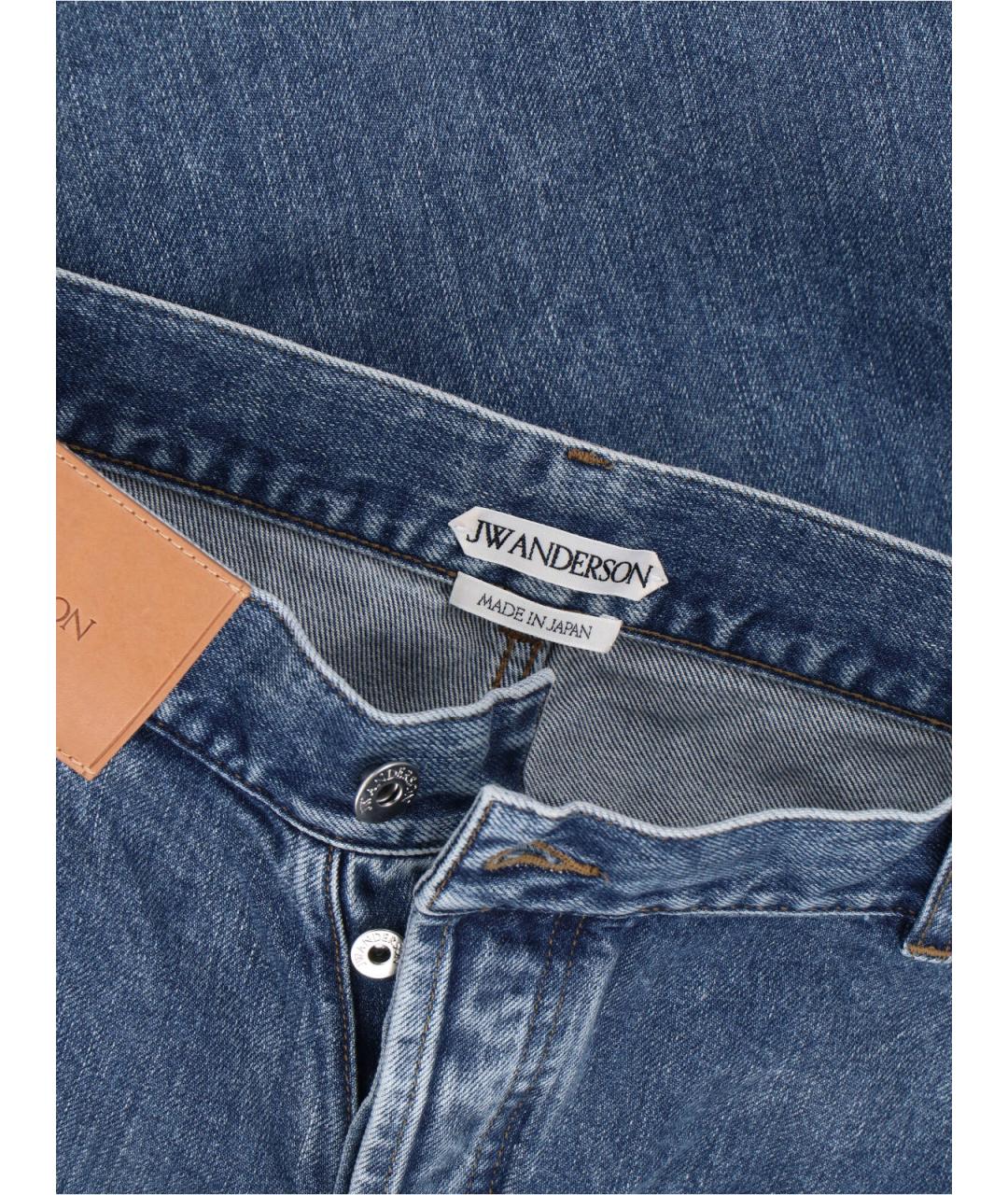 J.W.ANDERSON Голубые хлопковые прямые джинсы, фото 5