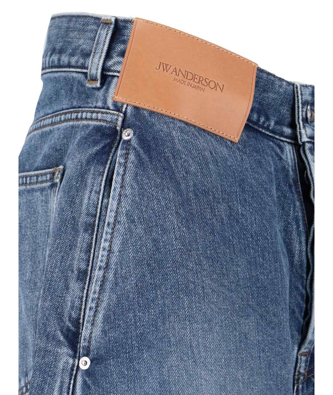 J.W.ANDERSON Голубые хлопковые прямые джинсы, фото 4