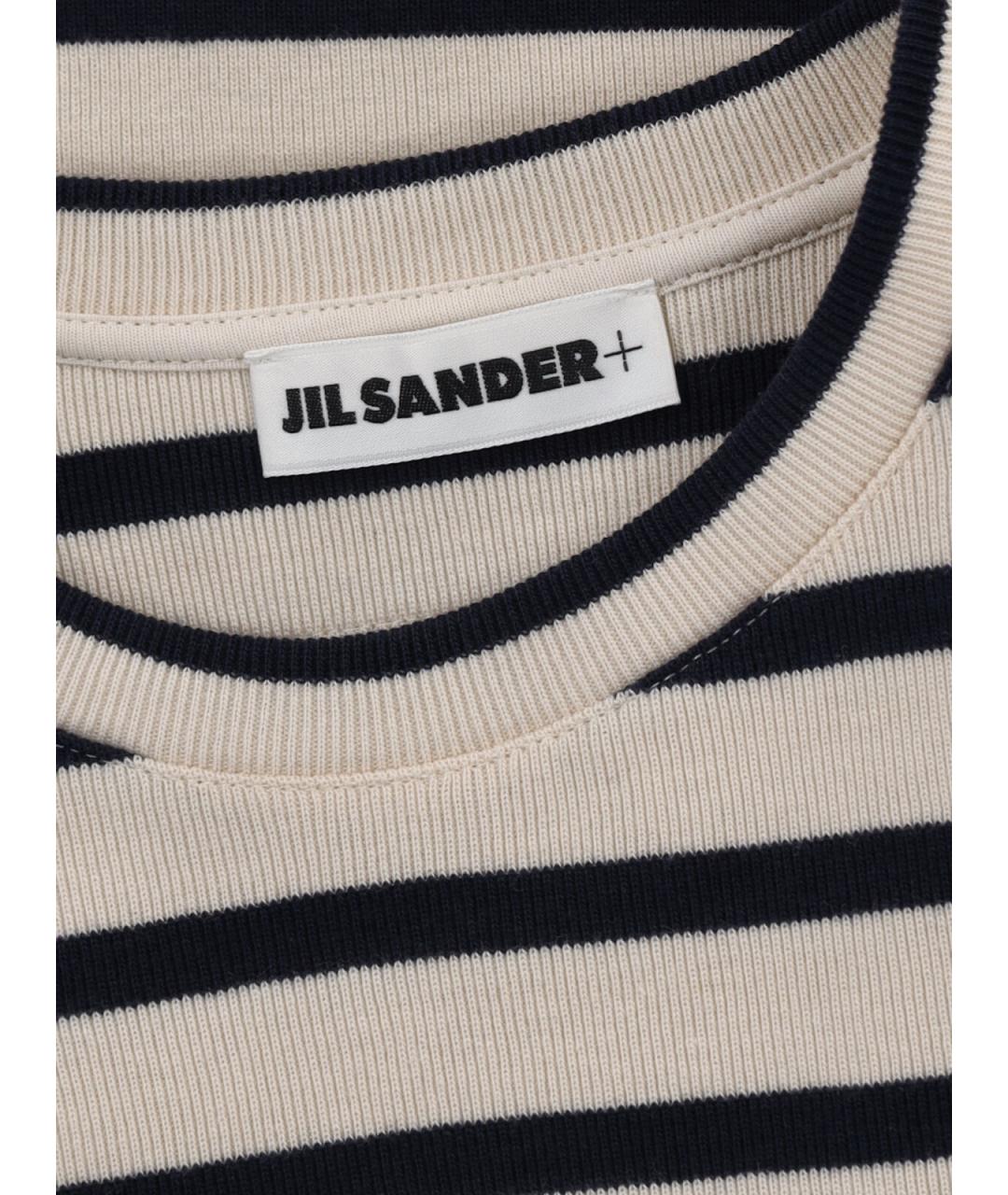 JIL SANDER Белая хлопковая футболка, фото 3