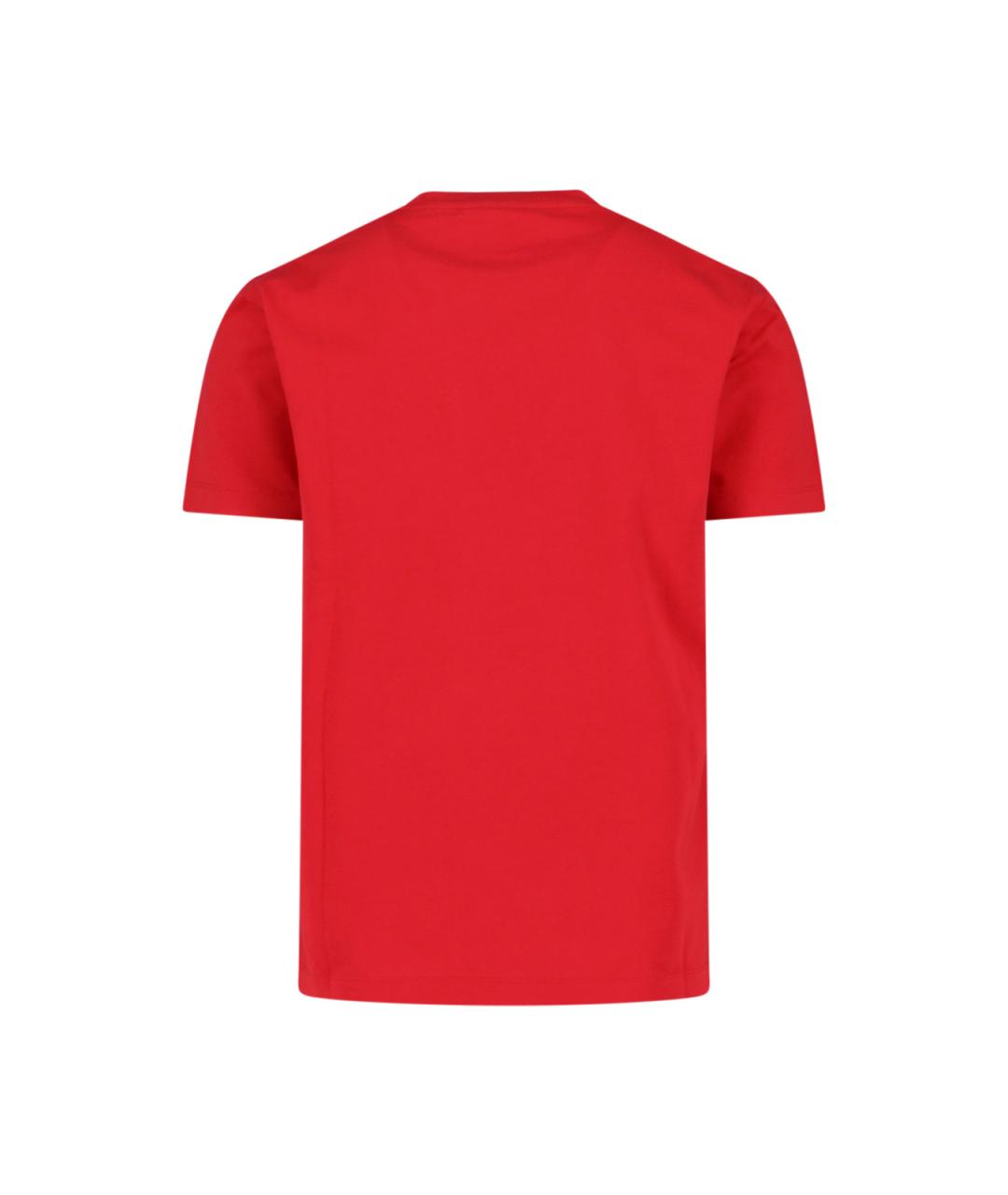 DSQUARED2 Красная хлопковая футболка, фото 2
