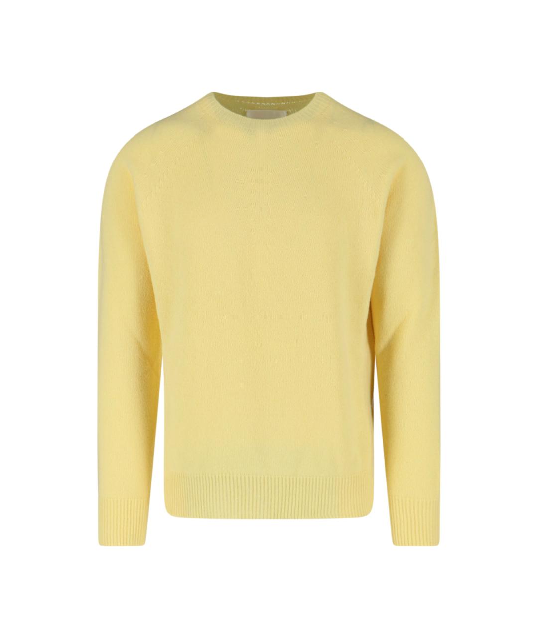 JIL SANDER Желтый шерстяной джемпер / свитер, фото 1