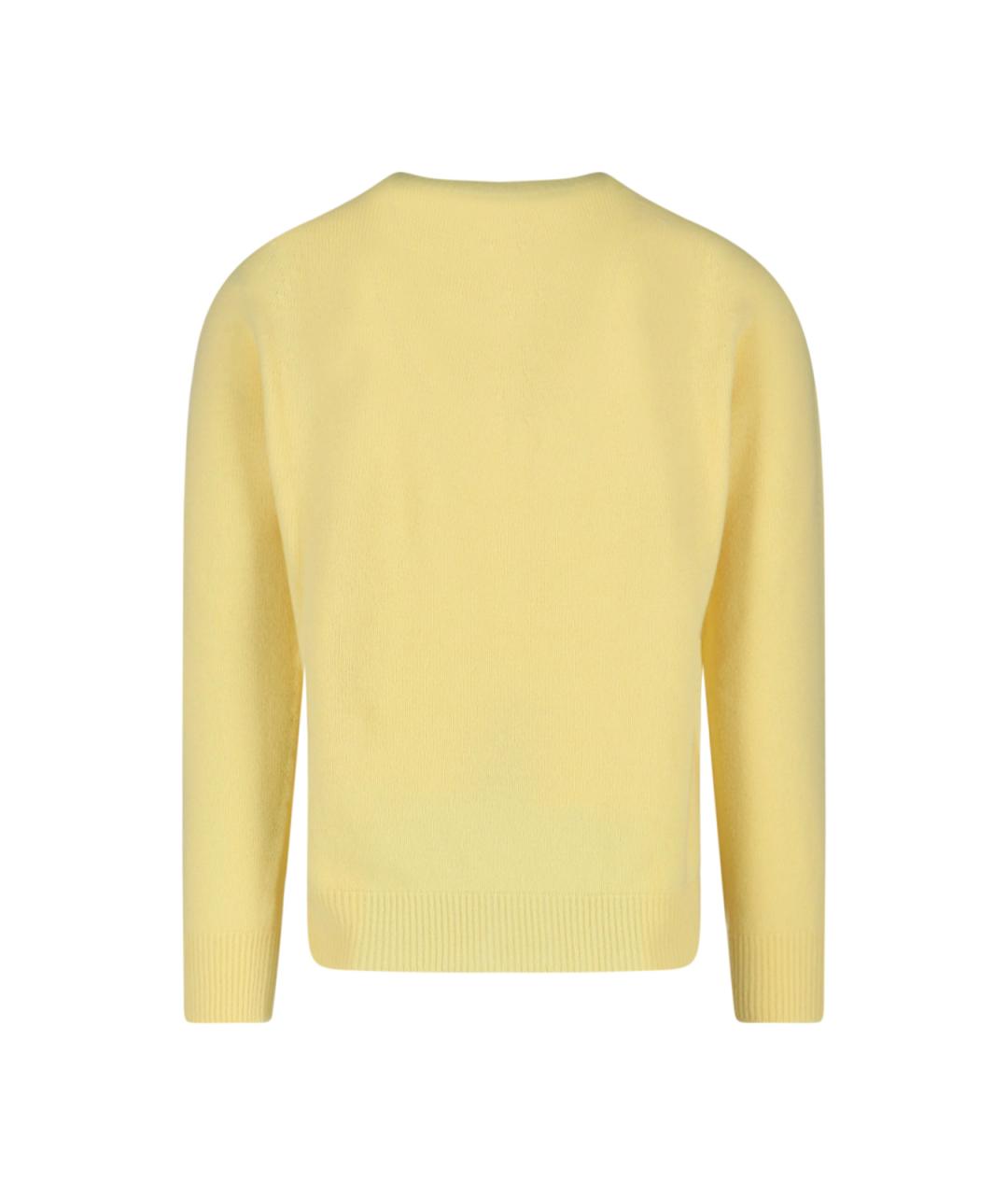 JIL SANDER Желтый шерстяной джемпер / свитер, фото 2