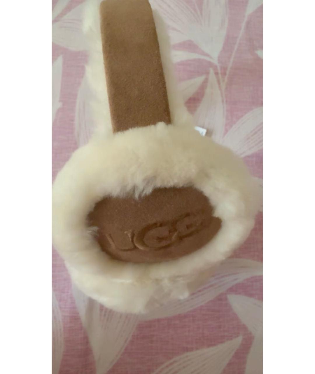 UGG AUSTRALIA Коричневые шерстяные наушники, фото 7