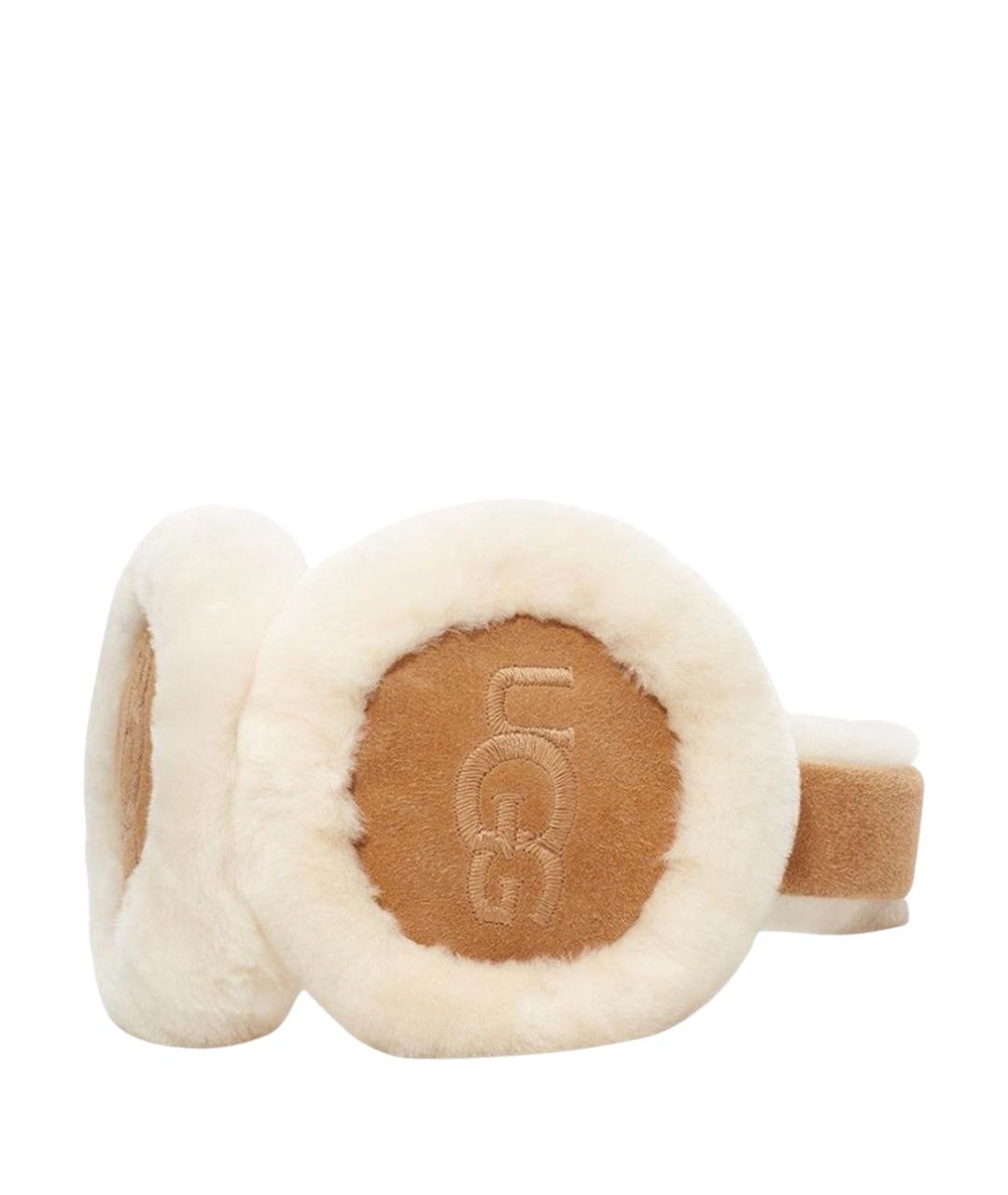 UGG AUSTRALIA Коричневые шерстяные наушники, фото 1