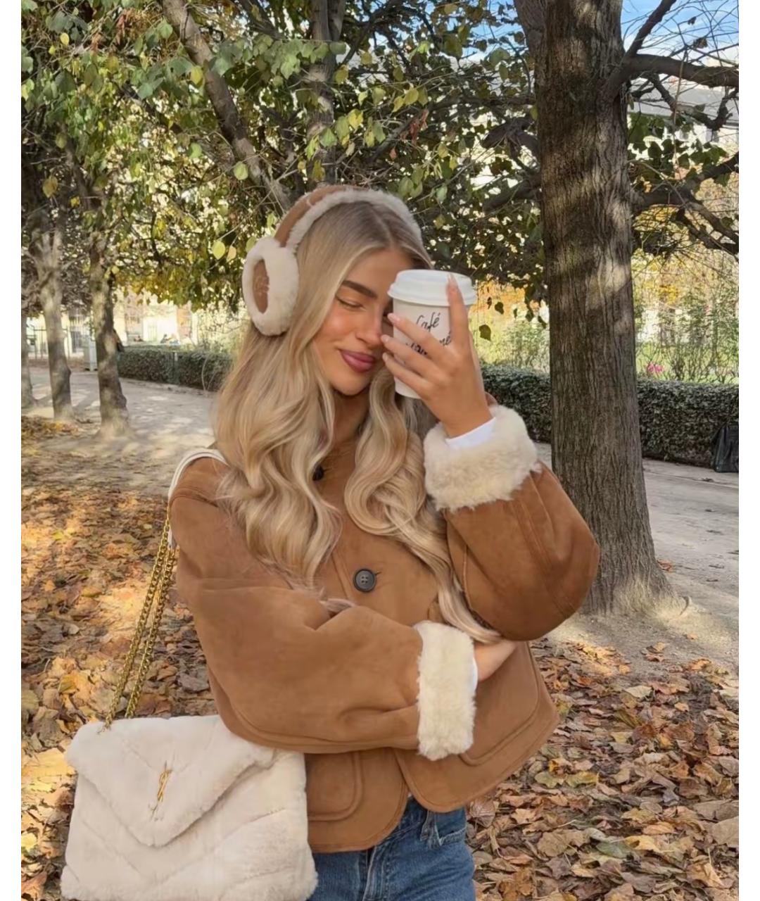 UGG AUSTRALIA Коричневые шерстяные наушники, фото 4