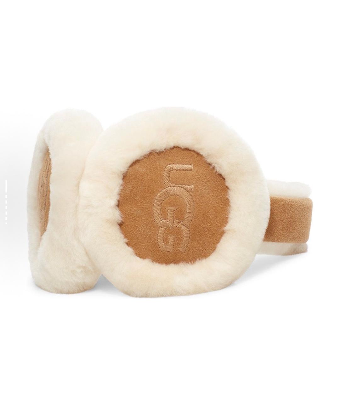 UGG AUSTRALIA Коричневые шерстяные наушники, фото 8