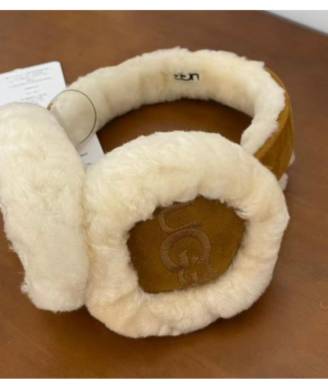UGG AUSTRALIA Коричневые шерстяные наушники, фото 5