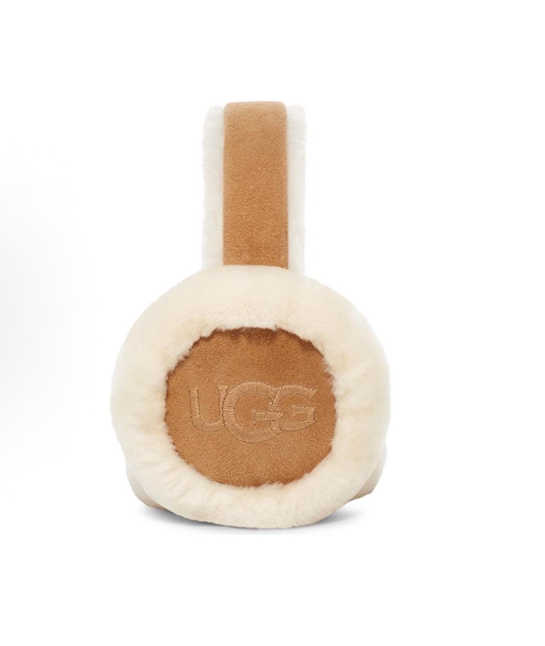 UGG AUSTRALIA Коричневые шерстяные наушники, фото 2