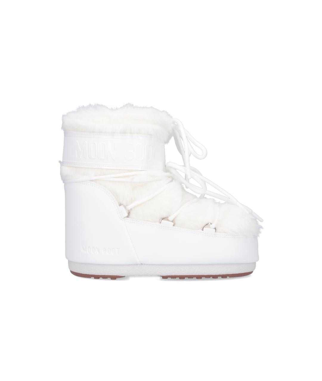 MOON BOOT Белые синтетические сапоги, фото 1