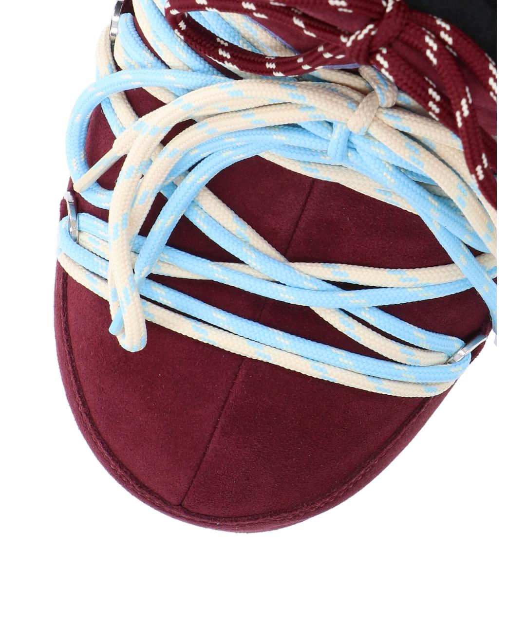 MOON BOOT Бордовые синтетические сапоги, фото 5