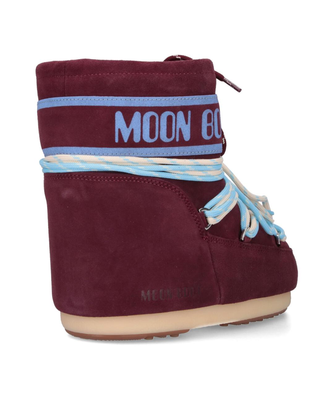 MOON BOOT Бордовые синтетические сапоги, фото 4