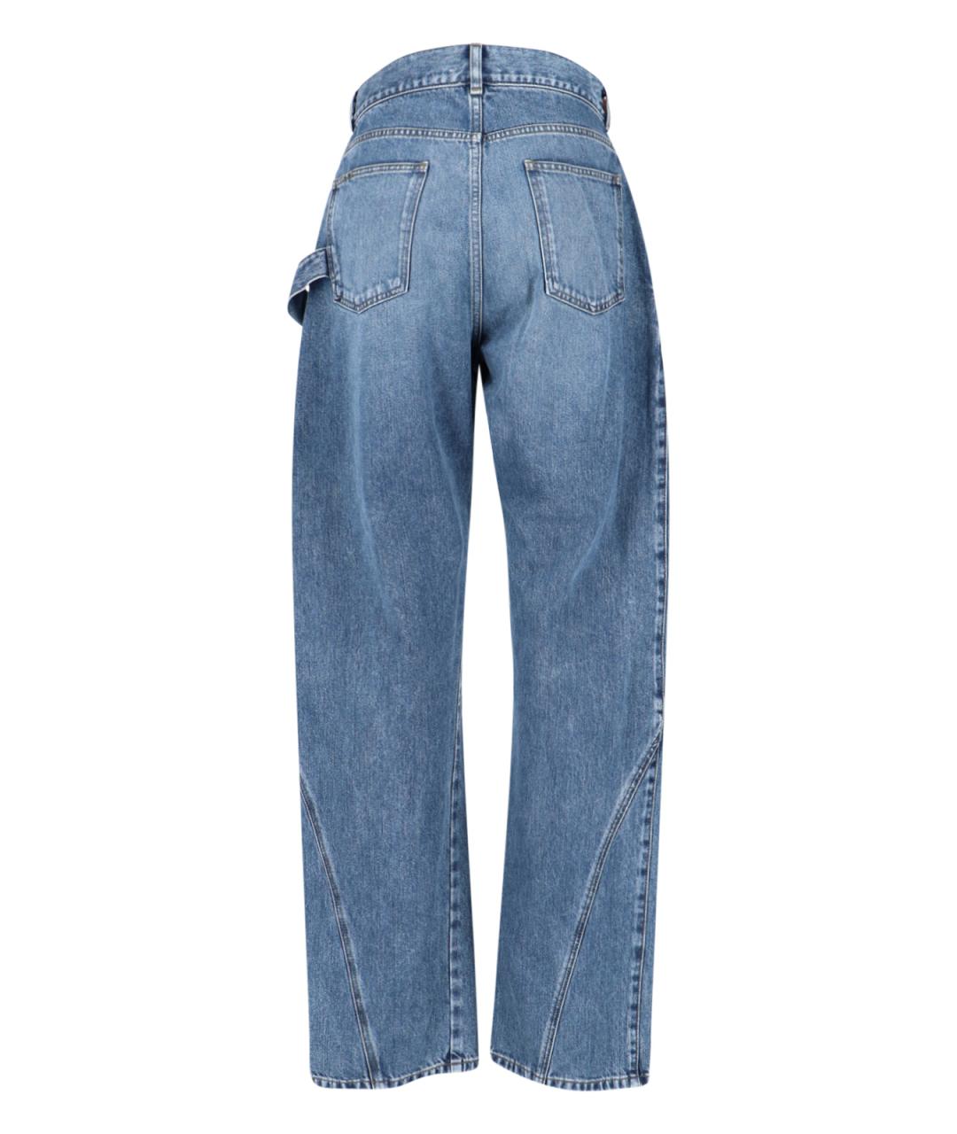 J.W.ANDERSON Синие хлопковые прямые джинсы, фото 2