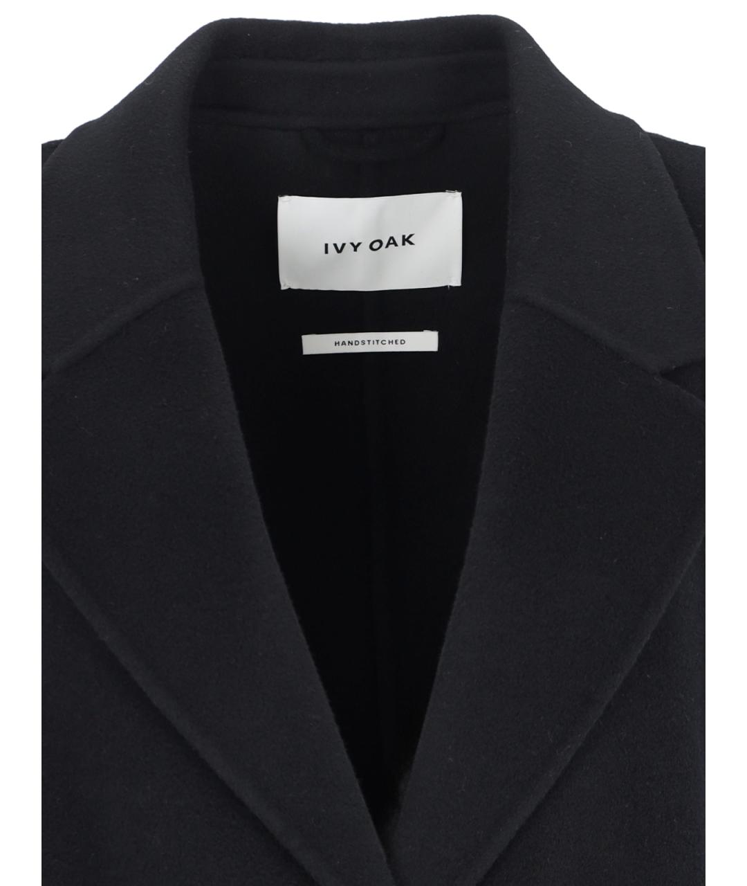 IVY OAK Черное шерстяное пальто, фото 3