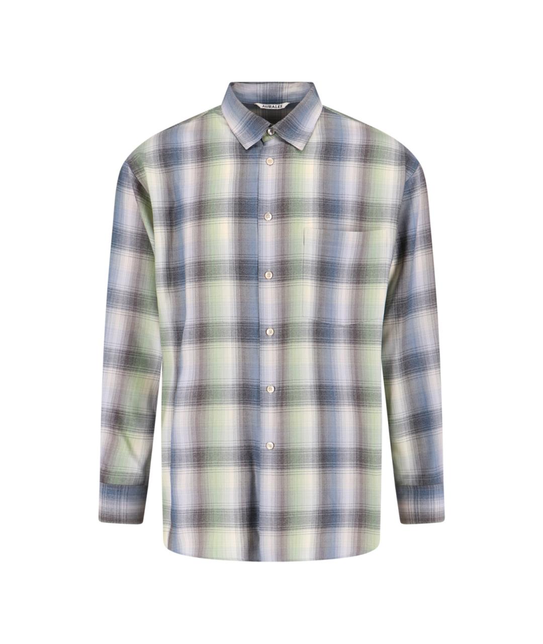 AURALEE Мульти шерстяная кэжуал рубашка, фото 1
