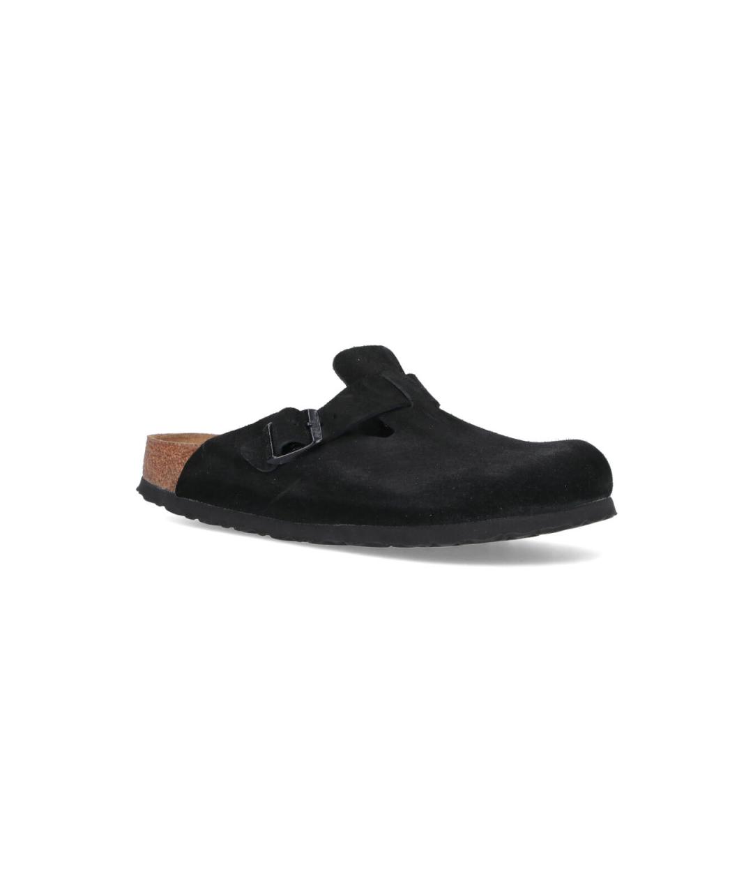 BIRKENSTOCK Черные кожаные мюли, фото 2