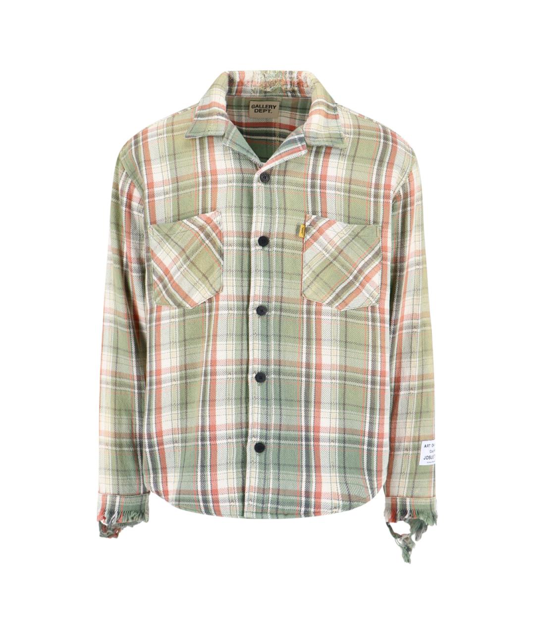 Gallery Dept Зеленая хлопковая кэжуал рубашка, фото 1