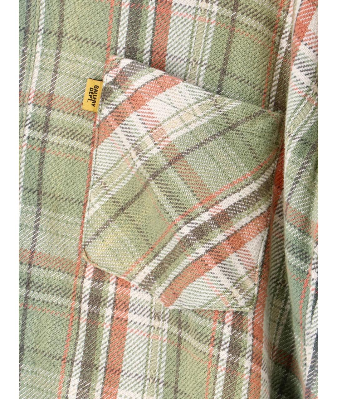 Gallery Dept Зеленая хлопковая кэжуал рубашка, фото 5