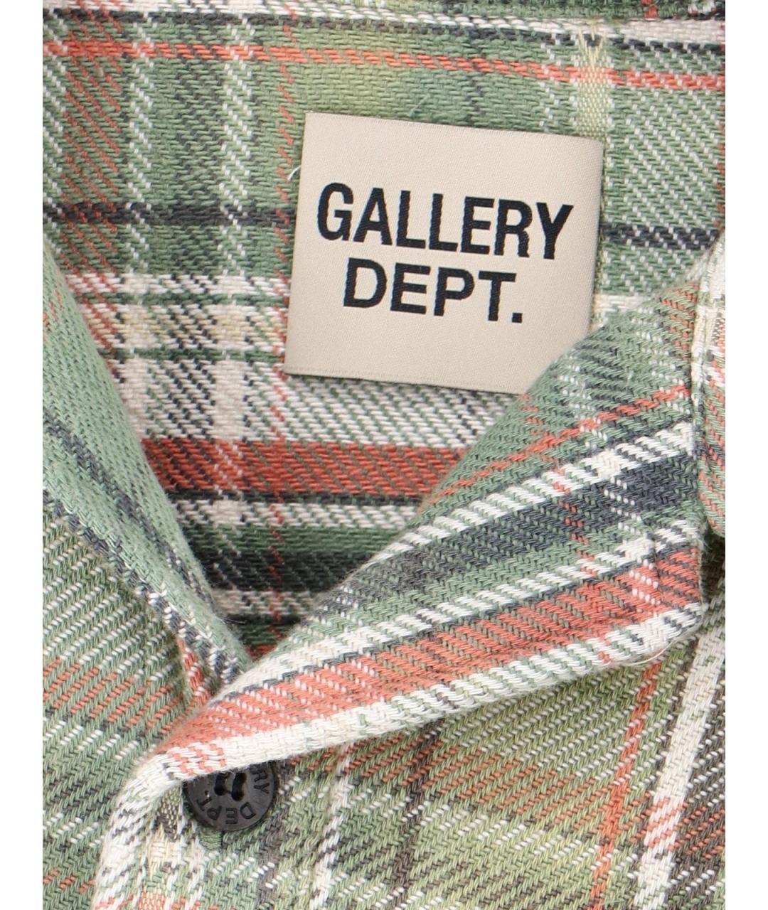 Gallery Dept Зеленая хлопковая кэжуал рубашка, фото 3