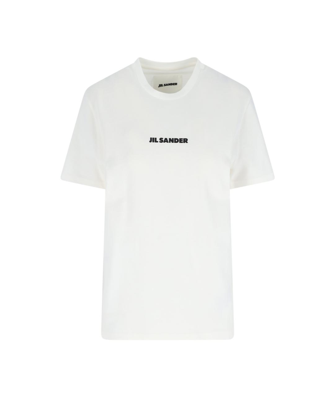 JIL SANDER Белая хлопковая футболка, фото 1