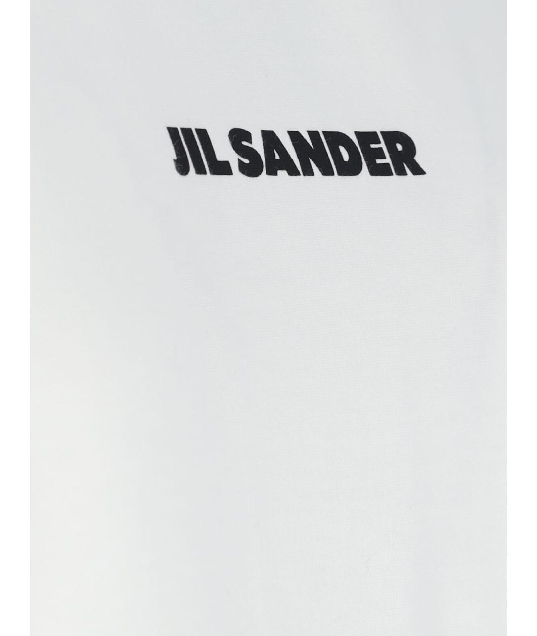 JIL SANDER Белая хлопковая футболка, фото 3