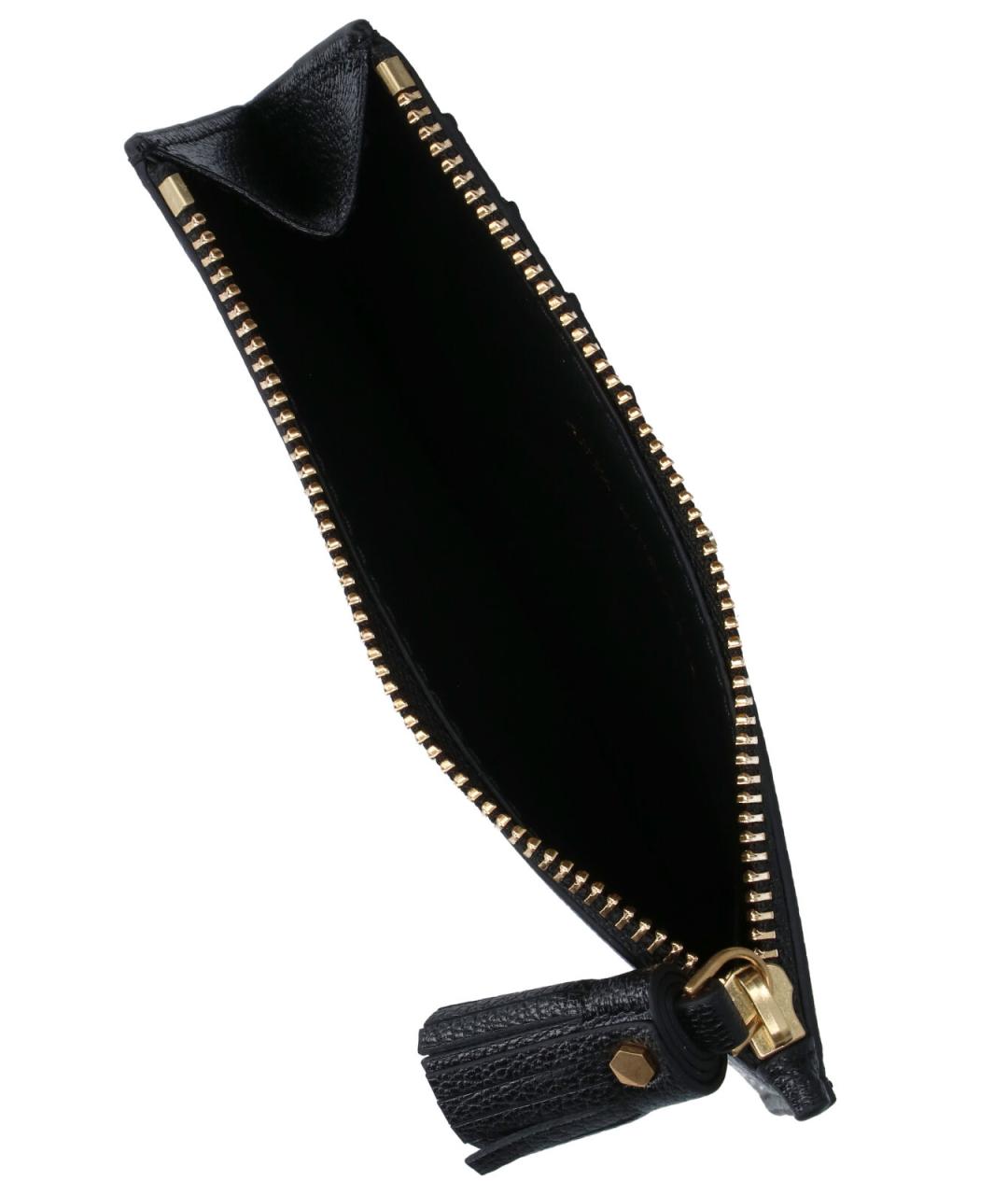 ANYA HINDMARCH Черный кожаный кошелек, фото 3