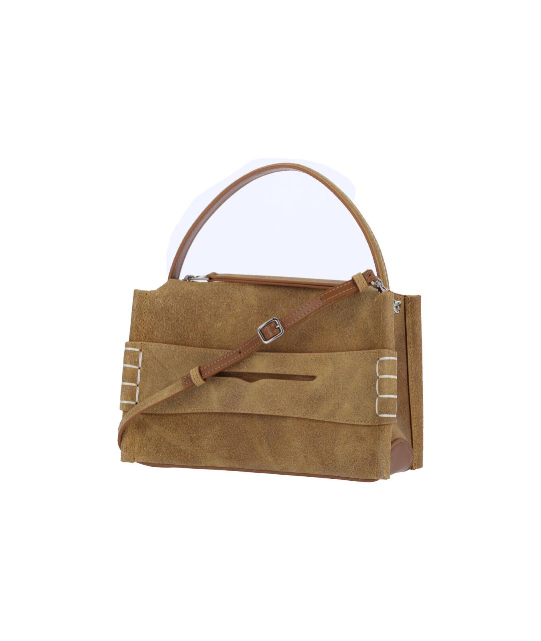 J.W.ANDERSON Бежевая кожаная сумка с короткими ручками, фото 3