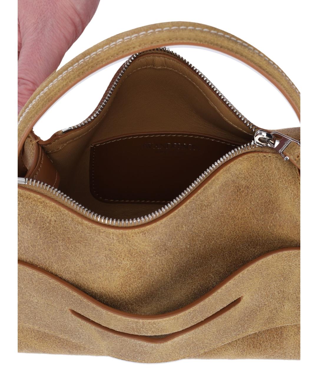 J.W.ANDERSON Бежевая кожаная сумка с короткими ручками, фото 4