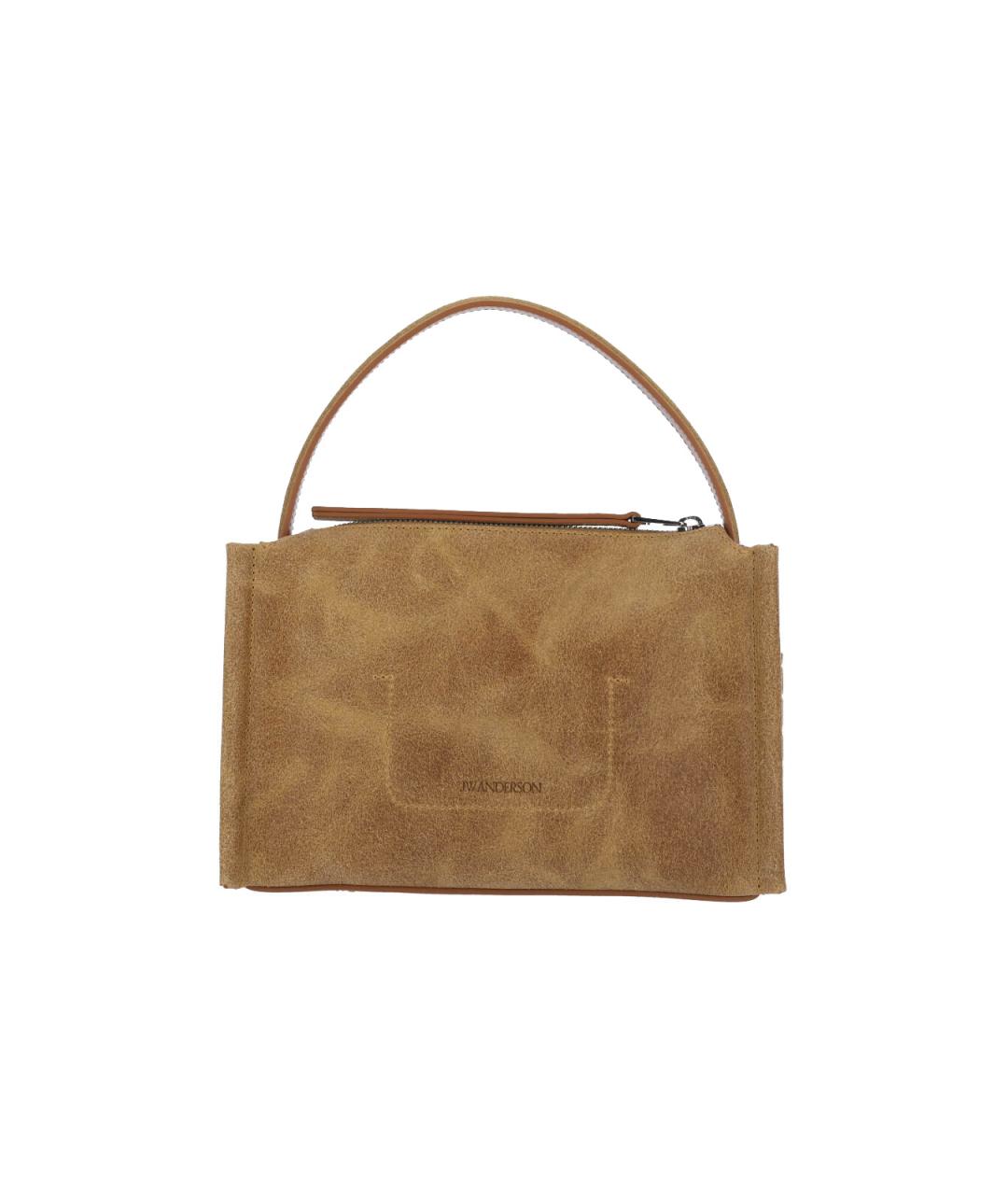 J.W.ANDERSON Бежевая кожаная сумка с короткими ручками, фото 2