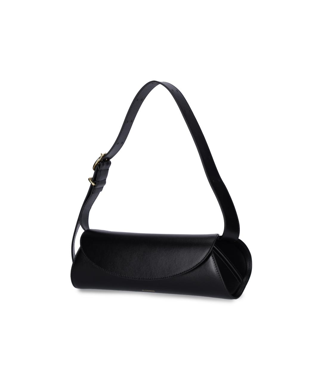 JIL SANDER Черная кожаная сумка через плечо, фото 2