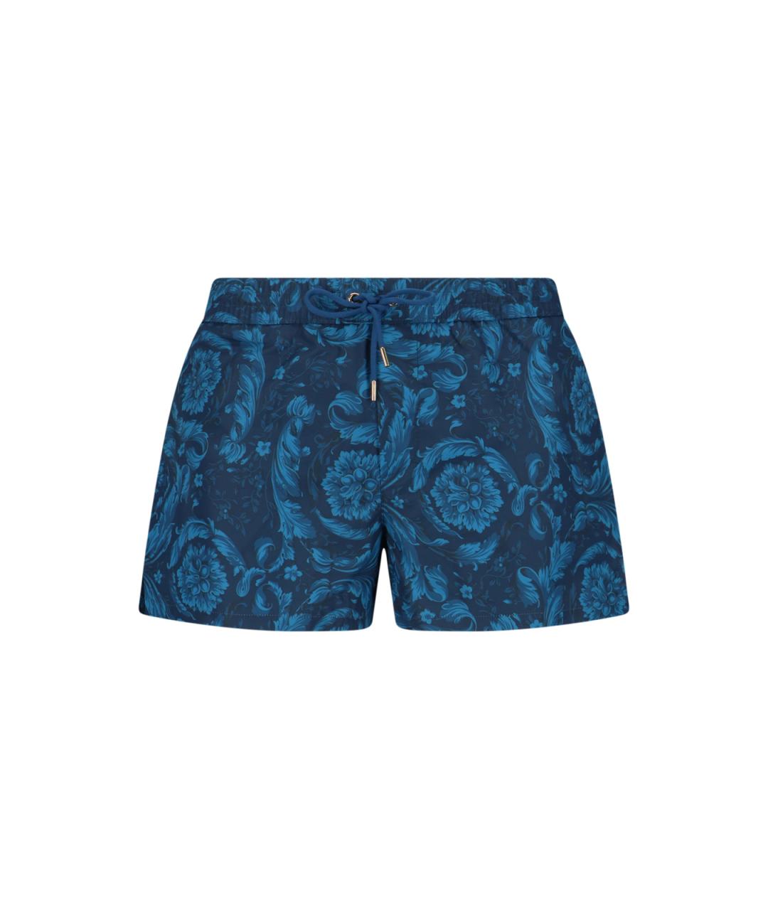 VERSACE Синие полиэстеровые плавки, фото 1