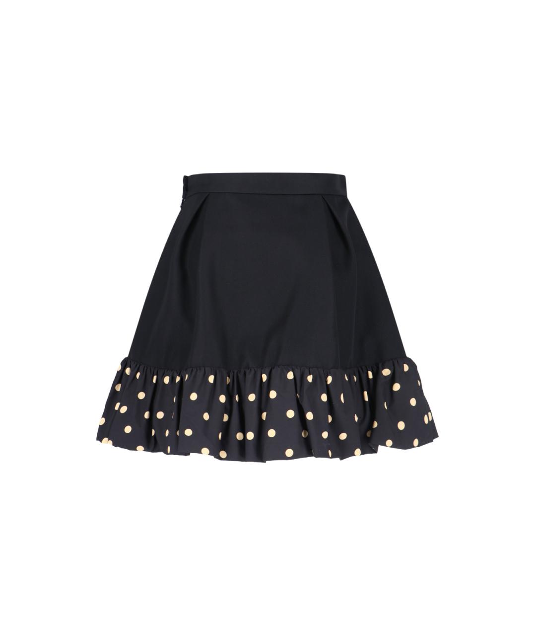 MOSCHINO Черная вискозная юбка мини, фото 2