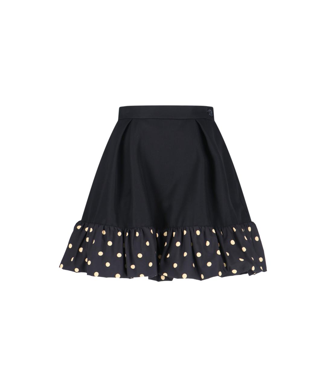 MOSCHINO Черная вискозная юбка мини, фото 1