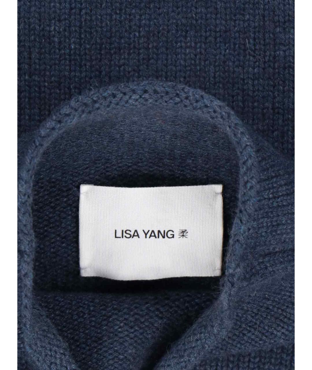 LISA YANG Синий кашемировый джемпер / свитер, фото 3