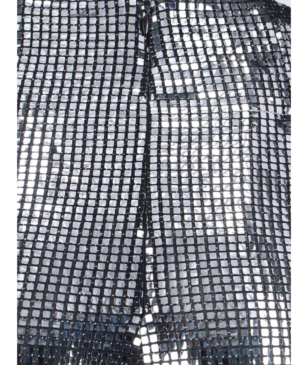 MM6 MAISON MARGIELA Серебряные полиамидовые брюки узкие, фото 5