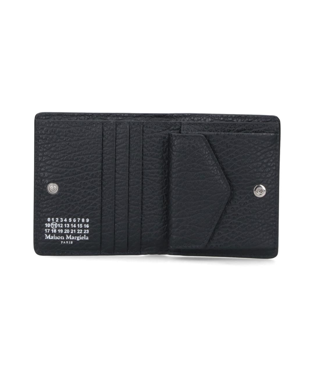 MAISON MARGIELA Черный кожаный кошелек, фото 2