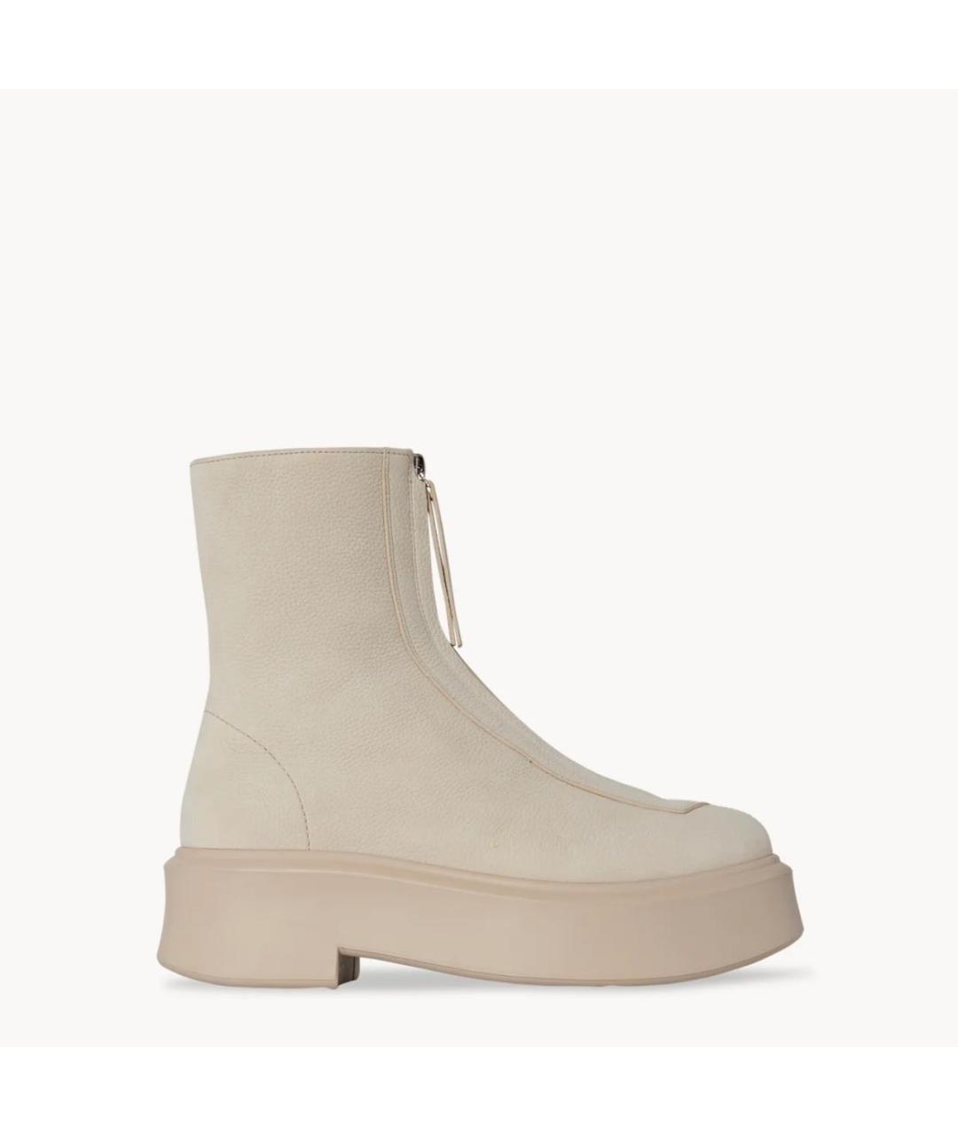 THE ROW Бежевые нубуковые ботинки, фото 5