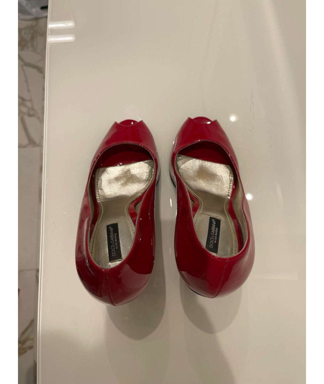 DOLCE&GABBANA Красные туфли из лакированной кожи, фото 5