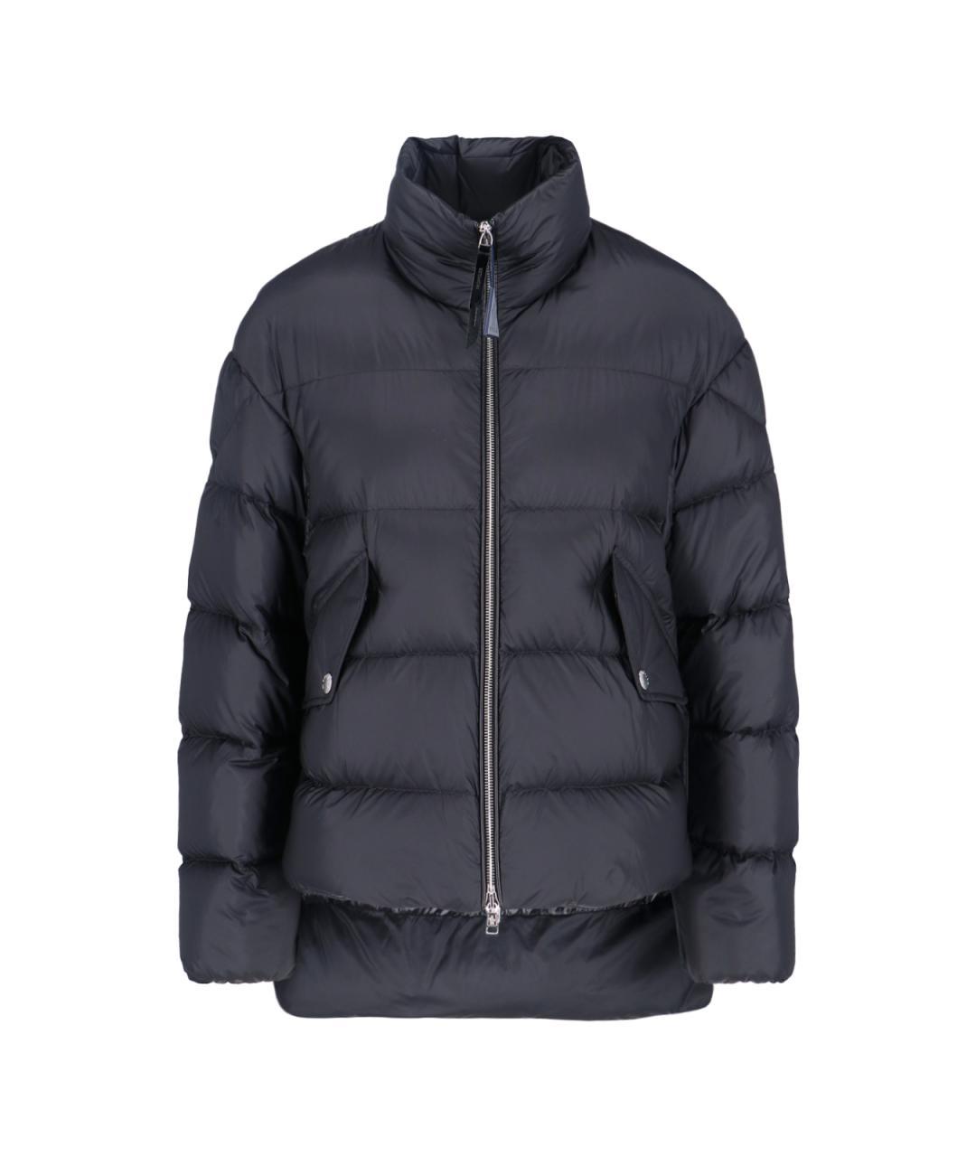 MONCLER Черный полиамидовый пуховик, фото 1