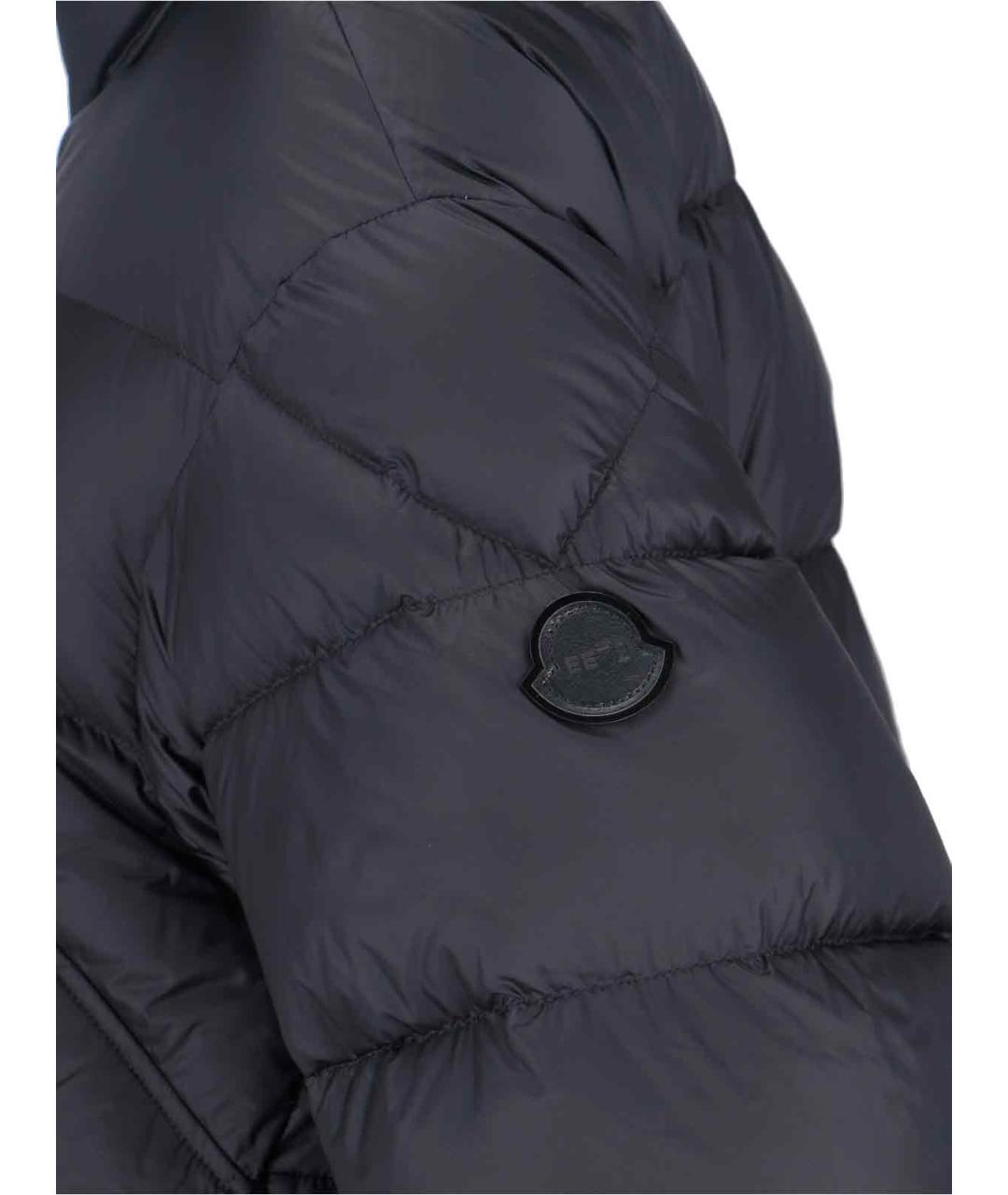 MONCLER Черный полиамидовый пуховик, фото 3