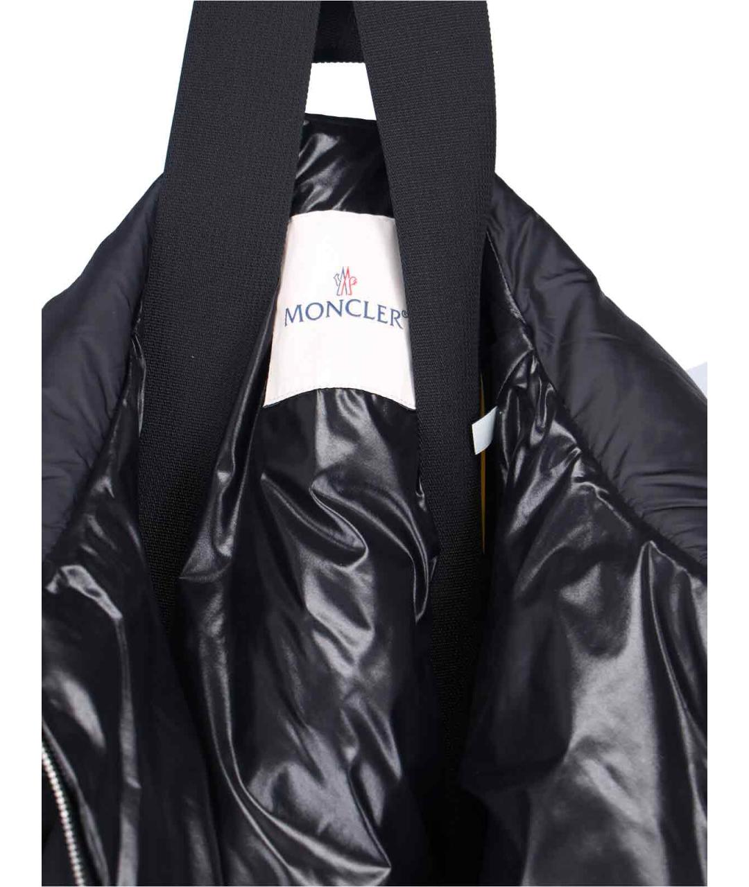 MONCLER Черный полиамидовый пуховик, фото 4