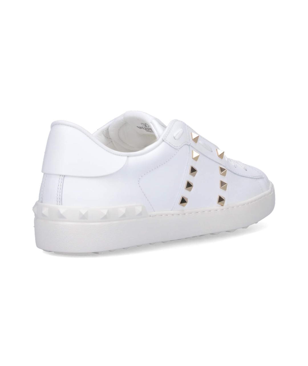 VALENTINO Белые кожаные низкие кроссовки / кеды, фото 4