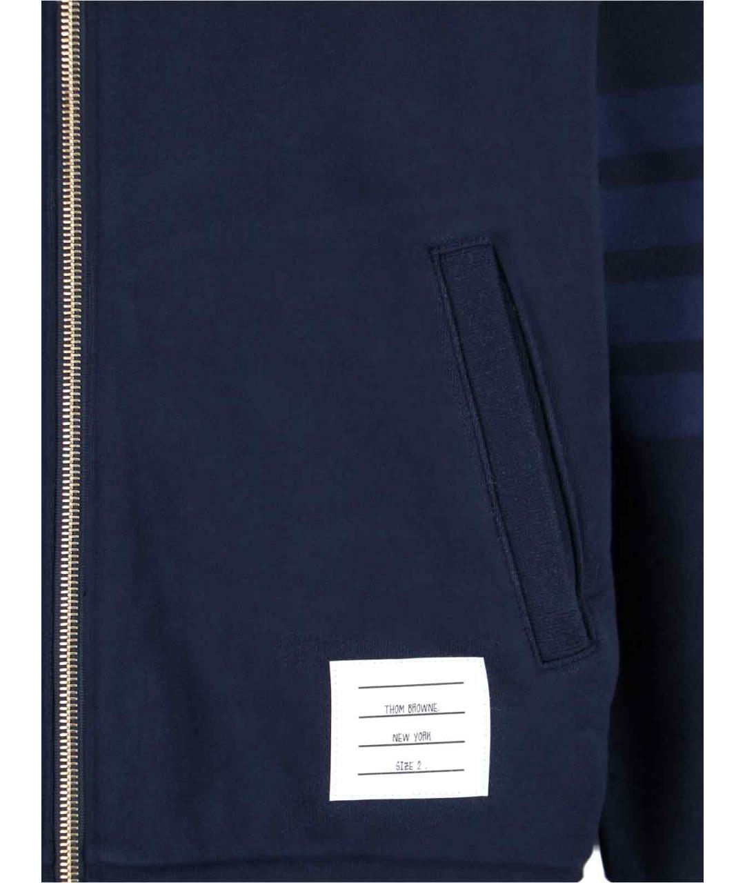 THOM BROWNE Синяя хлопковая куртка, фото 3