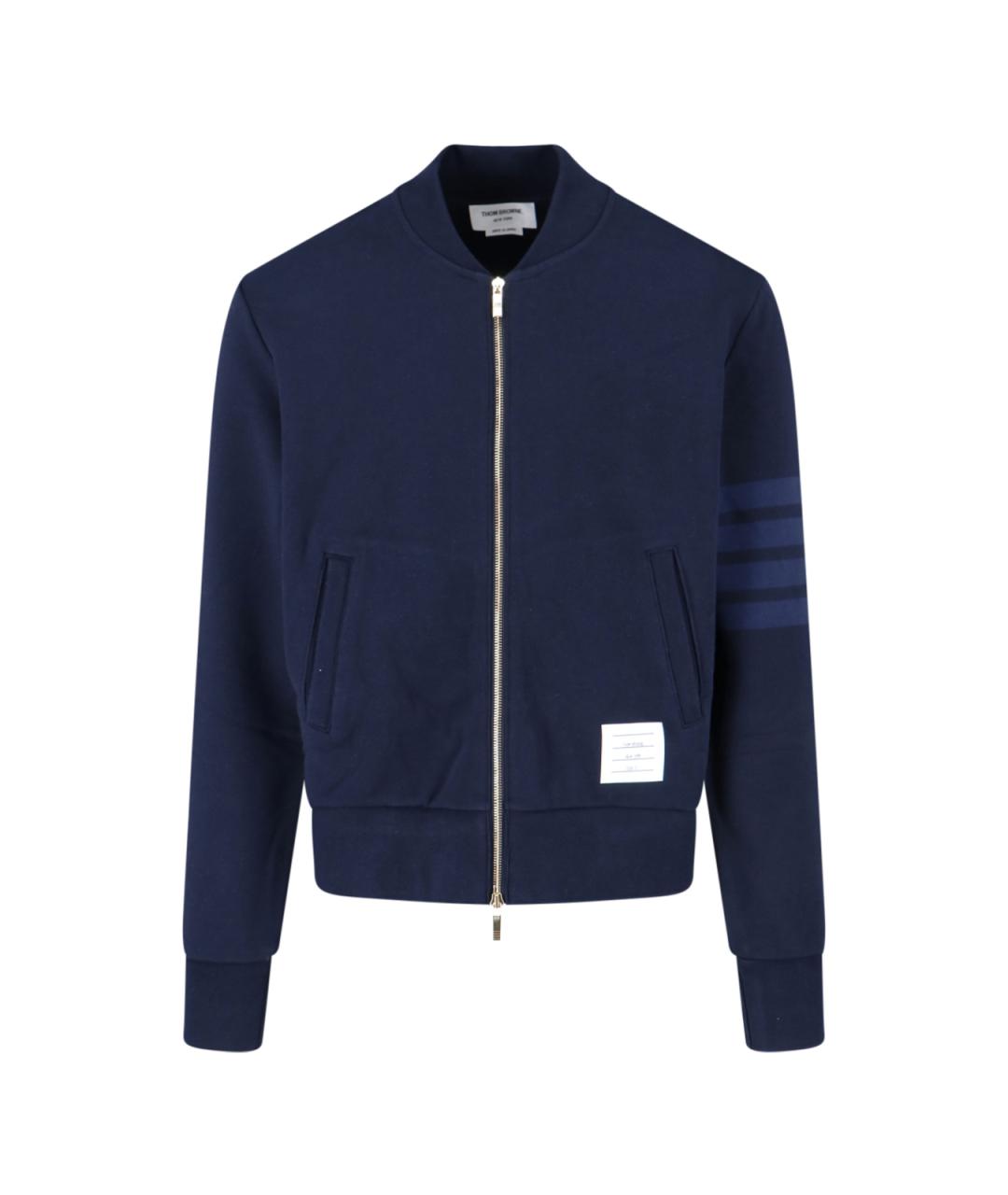 THOM BROWNE Синяя хлопковая куртка, фото 1