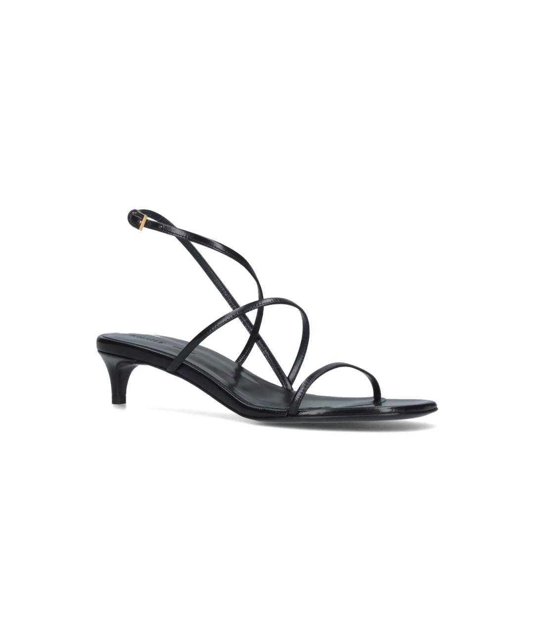 KHAITE Черные кожаные босоножки, фото 2