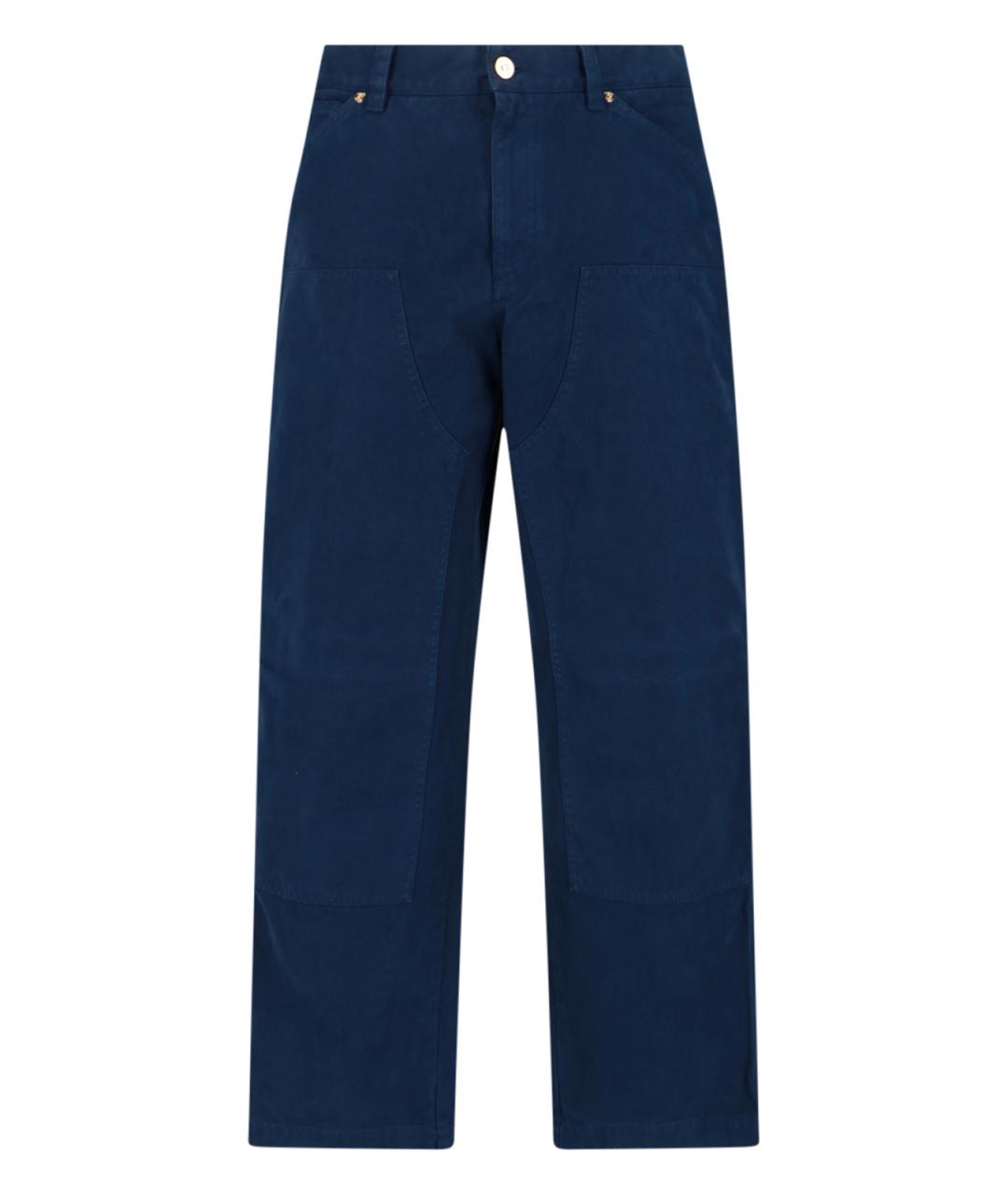 VERSACE Синие хлопковые прямые джинсы, фото 1