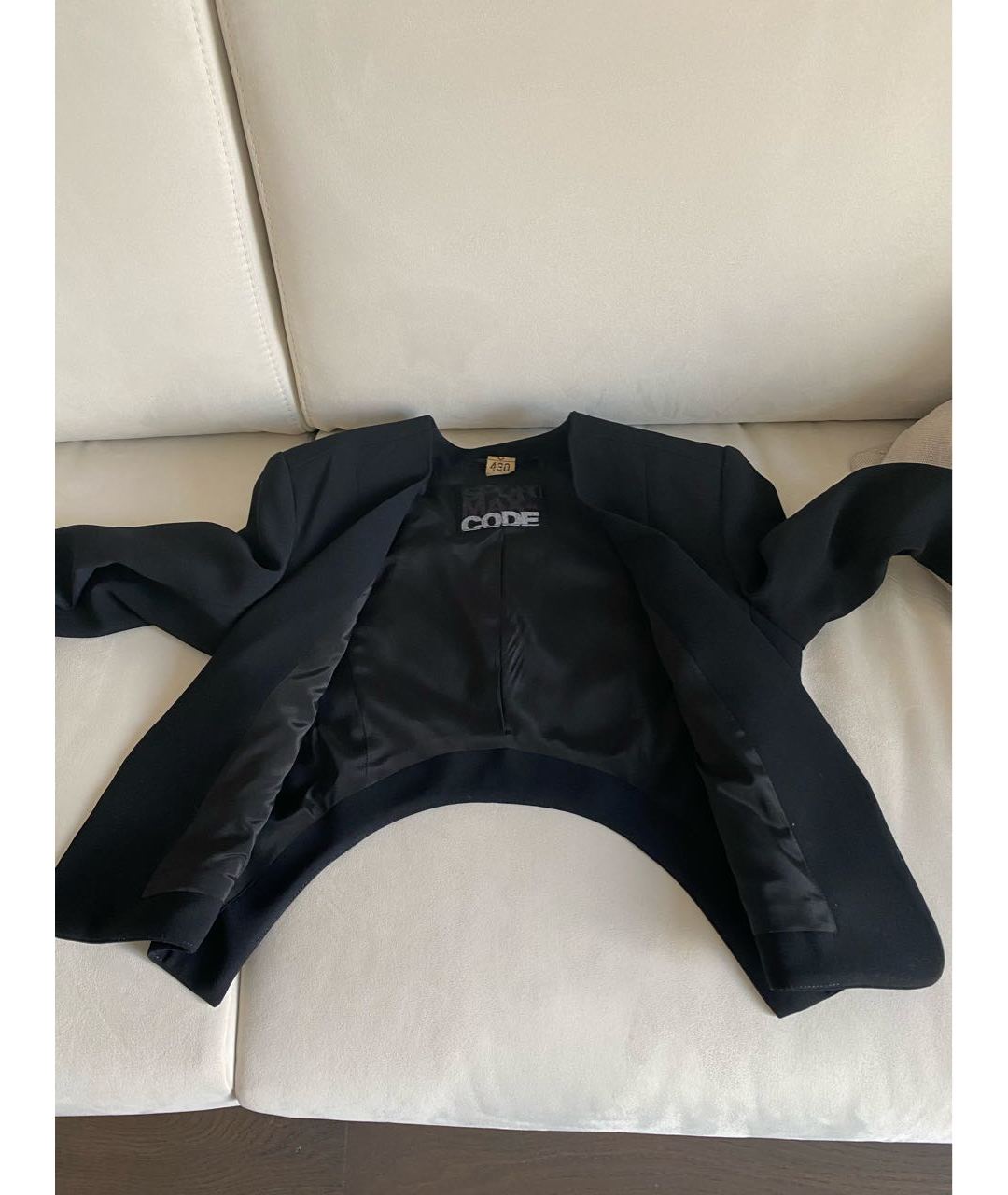 MAX MARA Черный полиэстеровый жакет/пиджак, фото 7