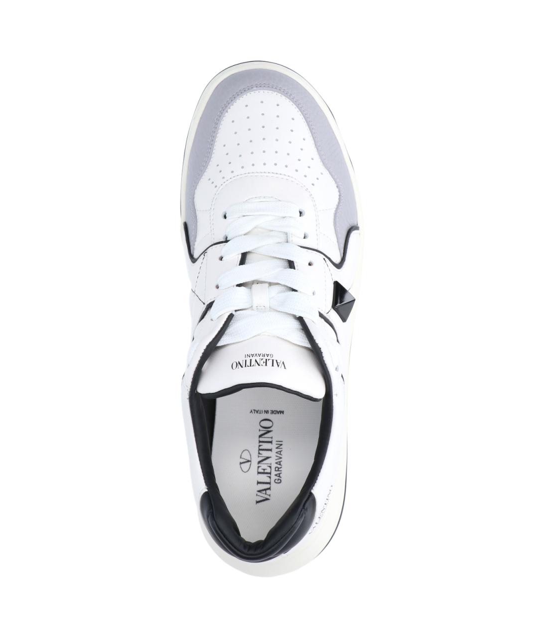 VALENTINO Белые кожаные низкие кроссовки / кеды, фото 5