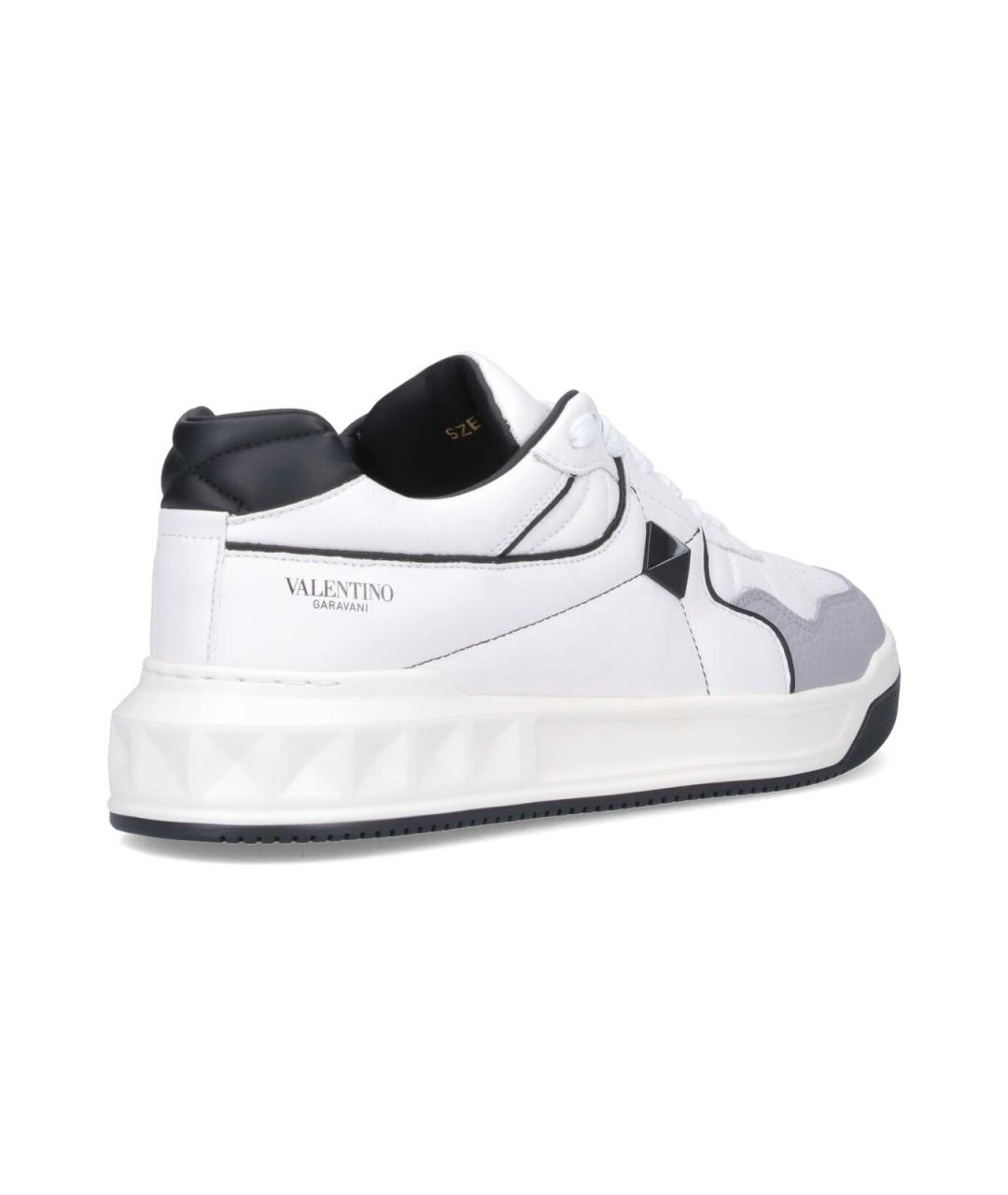 VALENTINO Белые кожаные низкие кроссовки / кеды, фото 4