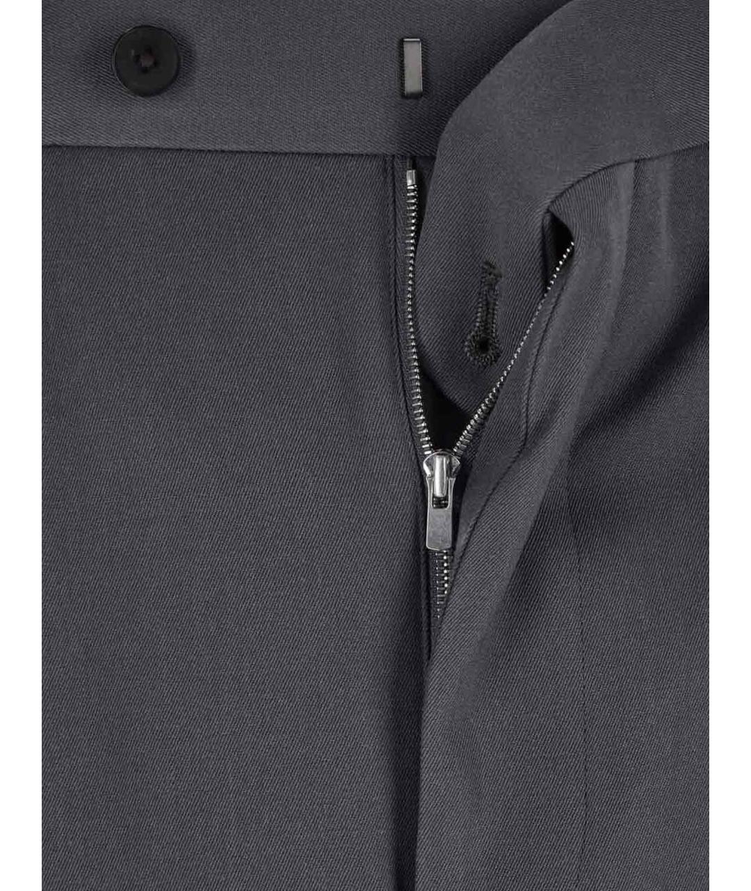 AURALEE Серые шерстяные повседневные брюки, фото 5