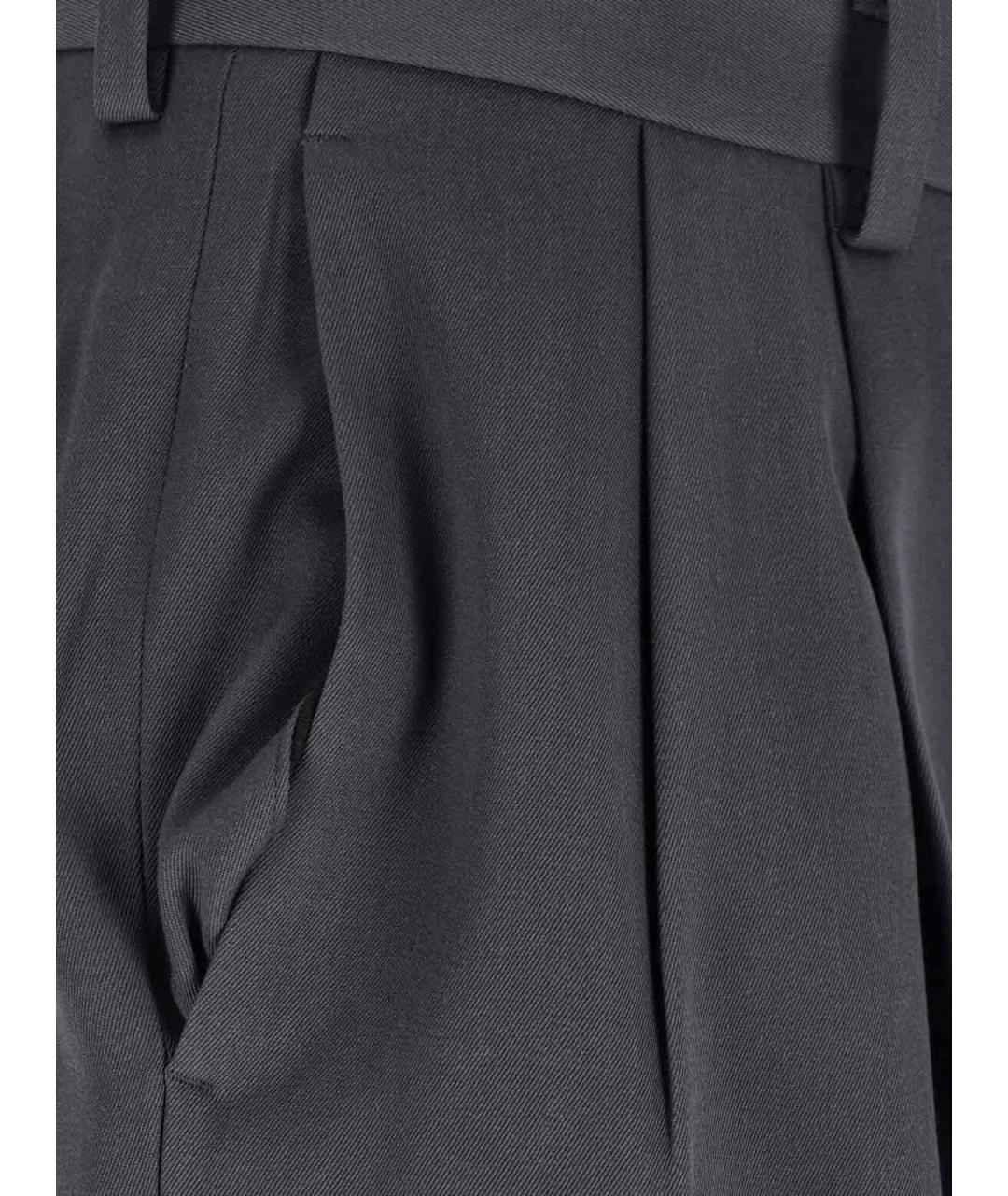AURALEE Серые шерстяные повседневные брюки, фото 4